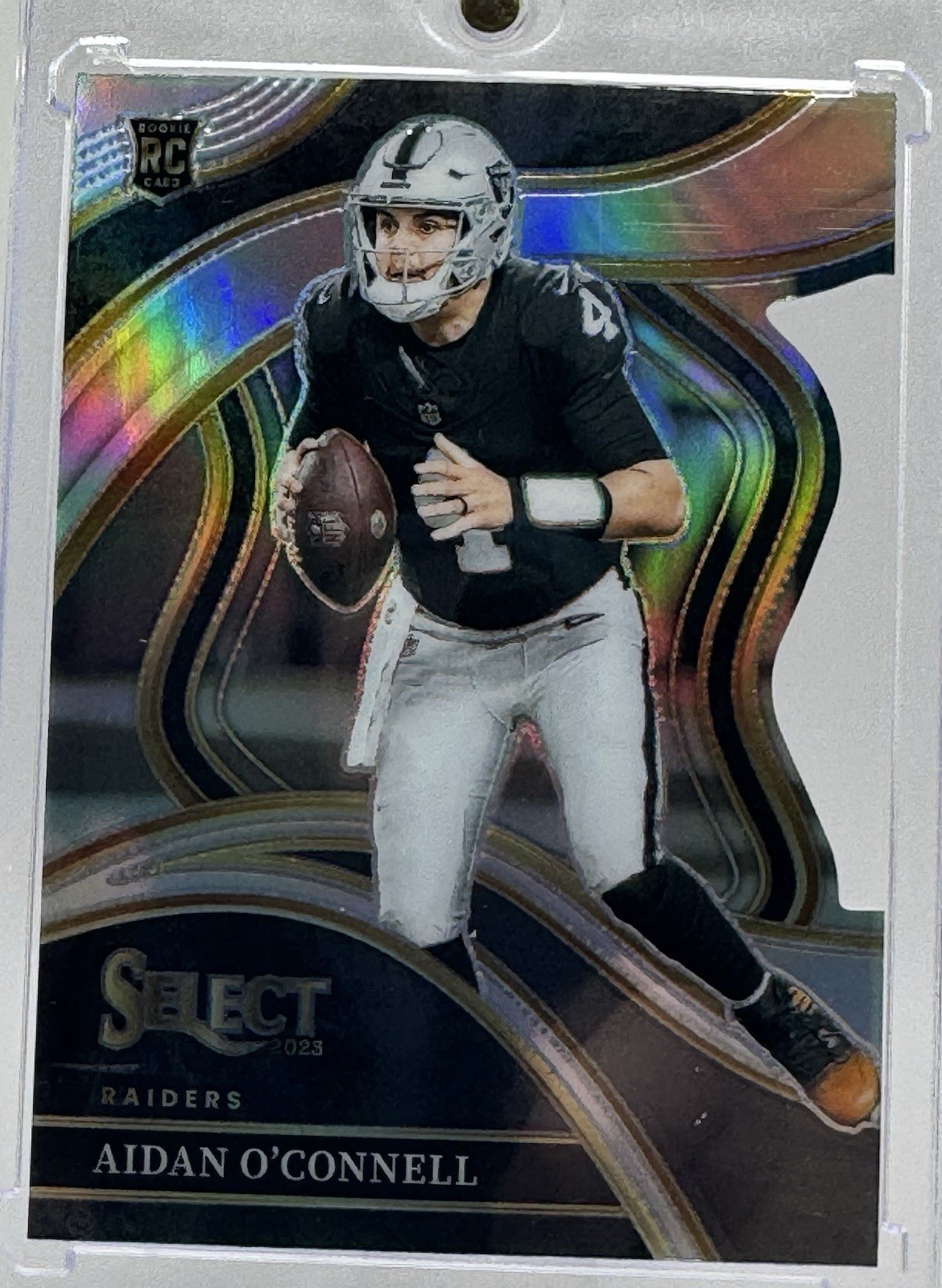 2023 Panini Select - #163 Aidan O'Connell Silver Prizms Die Cut RC LV Raiders