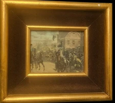 Framed "Hand Etching" of  The Morning of Inauguration Day 1789 - by Thure