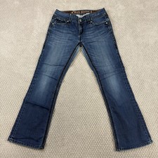 Rock Revival Women's Debbie Boot Cut Jeans Denim Embellished Pockets Size 30