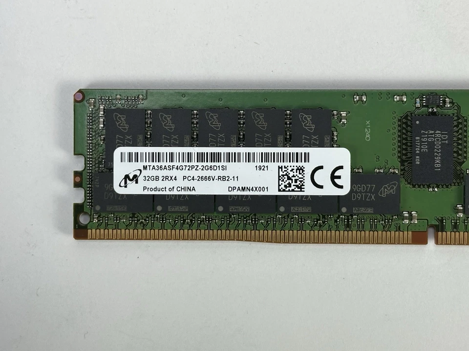 Micron 1x 32GB 2Rx4 DDR4 PC4-2666V-R Reg Dual Rank ECC Server Memory Ram - Image 3 of 4