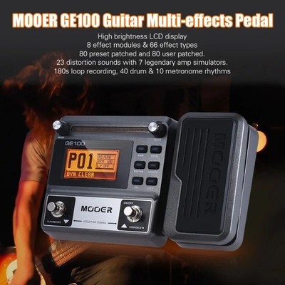 Mooer GE100 Gitarre Multi Prozessor Effektpedale 180s Loop Verzerrung 66 Effekt