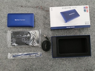 Harman Kardon ESQUIRE Mini drahtloser tragbarer Lautsprecher blau mit Box get...