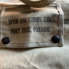 WW2 RAF Parachute Bag Made by Irvin Air Chute Ltd, Fort Erie, Ontario.
