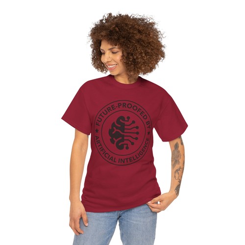 Future Proofed By AI Unisex Cool Heavy Cotton Tee Motivational T-Shirt & Gift - Picture 81 of 83