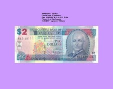 BARBADOS  2 DOLLARS  2007 Unc P 66a  6395###