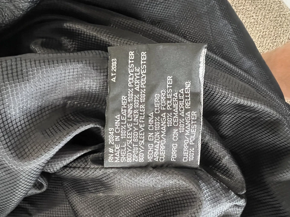 Phase Two Leather Jacket Mens XL Tall Black Lined Button Cinch Long Trench Coat - Image 4 of 4