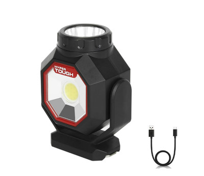 Hyper Tough 500 Lumen Rechargeable Compact Work Light, Integrated LED