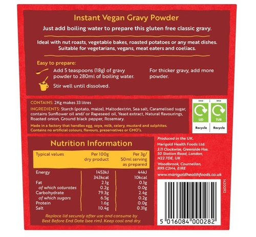 Marigold Instant Gravy gluten free 2kg - Picture 2 of 2