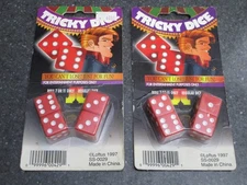 VINTAGE TRICKY DICE GAG GIFT PRANK JOKE HUMOR LOFTUS 2 SEALED PACKAGES 1997
