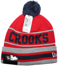 Crooks & Castles New Era Knit Pom Beanie Red/...