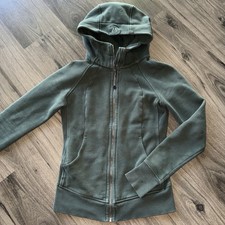 Lululemon Women's Scuba Full Zip Hoodie Sweatshirt Green, Size 6