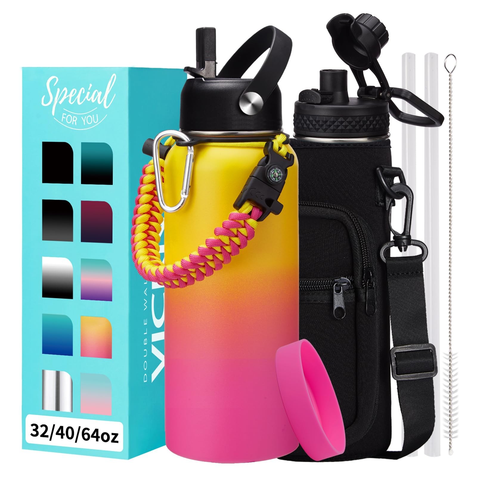 32oz - Cold-48h Hot-24h Insulated Water Bottle ...