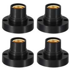 E14 Lampenfassung,4Stk Lampenfassung mit Schraubsockel,Schwarz