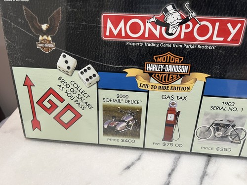 Harley Davidson Live to Ride Collectors Edition 2000 Monopoly Game Sealed - Picture 3 of 4