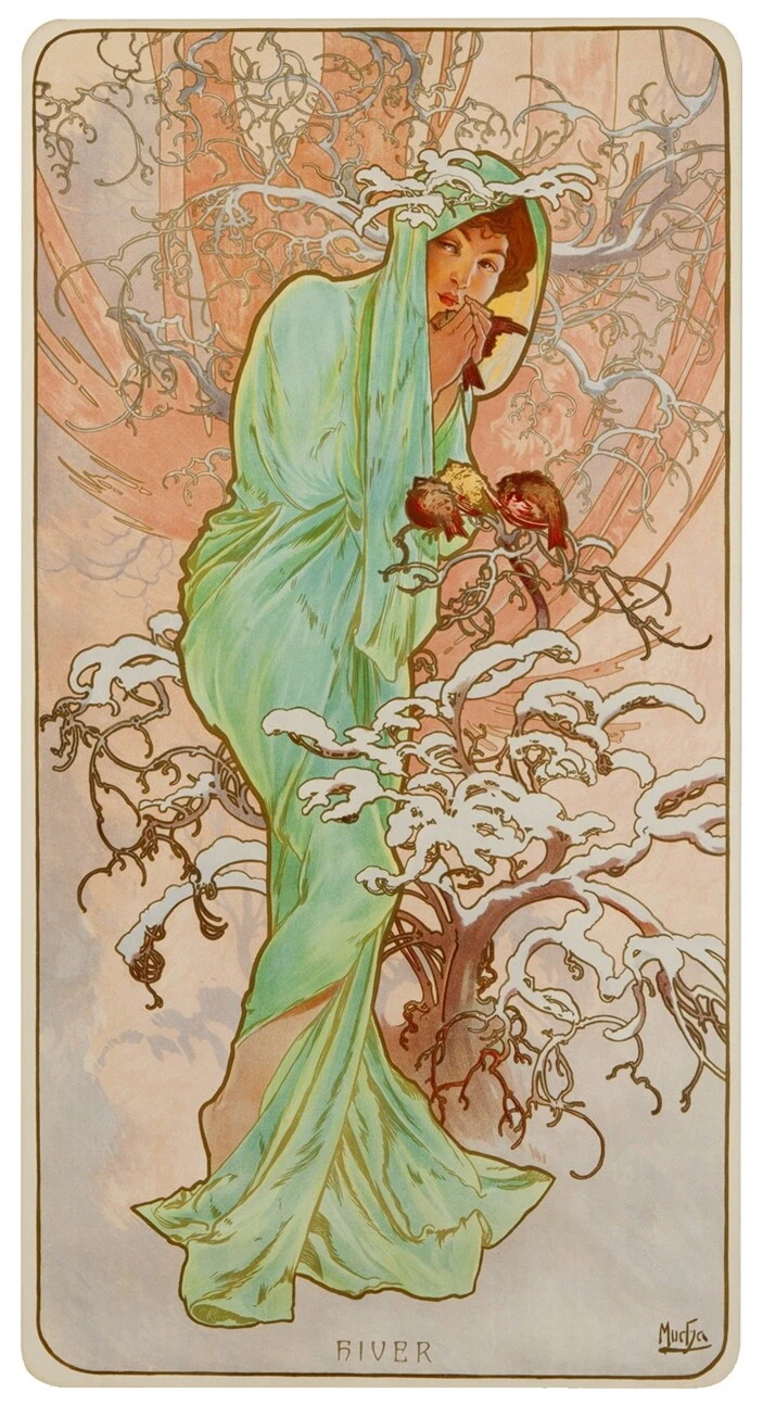 Art Nouveau giclees Decoración para el hogar y las impresiones de Iris