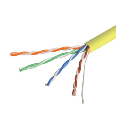 10 m GELBER HOCHWERTIGER MASSIVER KUPFERKERN CAT5E UTP LSZH 4 PAAR NETZWERKKABEL