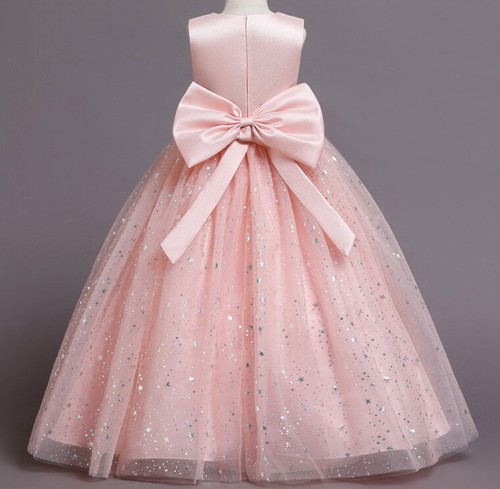 Flower Girl Dress Wedding Sequin Princess Dress Holiday Birthday Costume Party - Picture 3 of 7