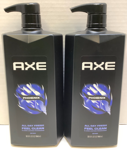 Axe Phoenix Refreshing Body Wash, Crushed Mint & Rosemary, 32oz, 2 Pack - 第 1/4 張圖片