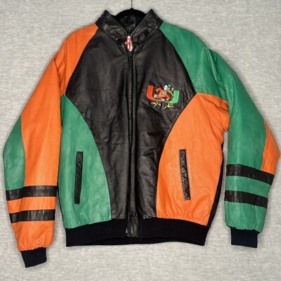 当社の NCAA VTG Miami Demand On Tagged Jacket Leather Hurricanes ジャケット・アウター