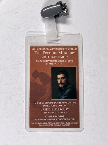 Queen Freddie Mercury Pass The Untold Story Ltd Edition Of 250 Sept 5th 2000