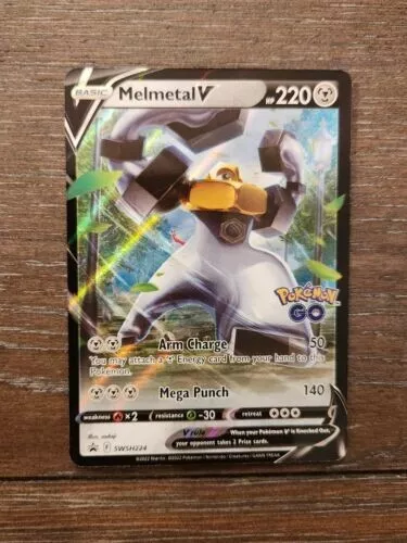 Pokemon Go Melmetal V SWSH224 Black Star Promo Stamped Ultra Rare Holo 2022 NM