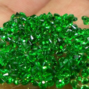 2 3mm Diamond Cut Natural Deep Emerald Green Tsavorite Garnet Round Image Is Loading 2 3mm Diamond Cut Natural Deep Emerald Green
