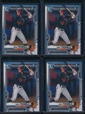 Lot of (4) REED TRIMBLE 1st 2021 Bowman Chrome Draft Orioles Rookie Card RC