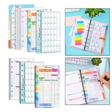 Image of A6 Refill Paper A6 Folder Planner Insert 6 Loose Leaf Lined Paper for Financial