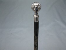 Solid Brass Silver Glob Style head Handle Wooden Walking Stick Designer Handmade