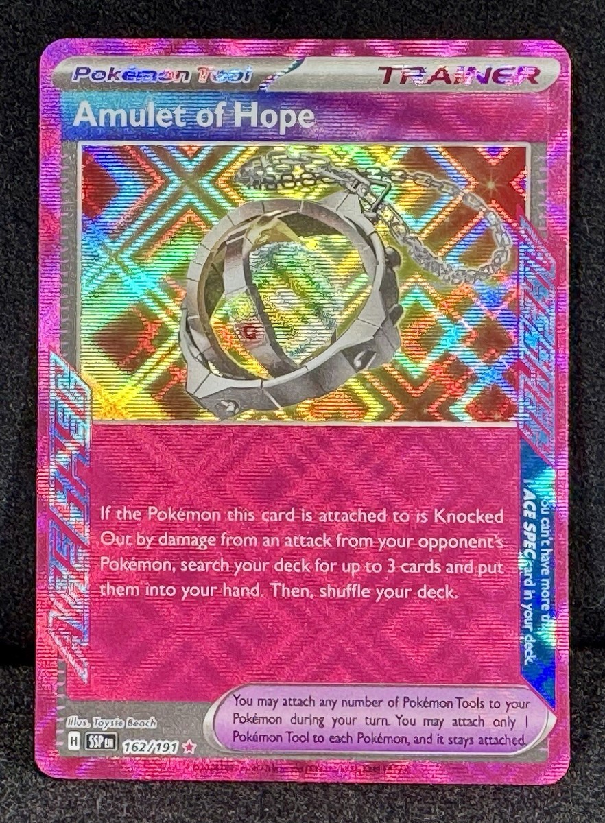 🔥Amulet of Hope 162/191 Surging Sparks ACE SPEC Trainer Card