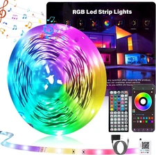 100FT Led Lights for Bedroom, Color Changing RGB Led Strip Lights Indoor, Music