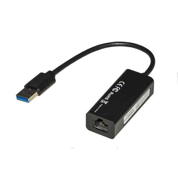 LKMG02  ADATTATORE DIGITUS DA USB 3.0 "A" MASCHIO A RETE GIGABIT ETHERNET RJ45 8