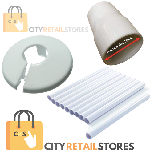 Pipe Covers Caps Radiators Sleeves Pvc White Trims Collars Covers