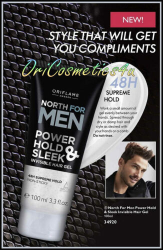 Oriflame North For Men Power Hold & Sleek Invisible Hair Gel | eBay