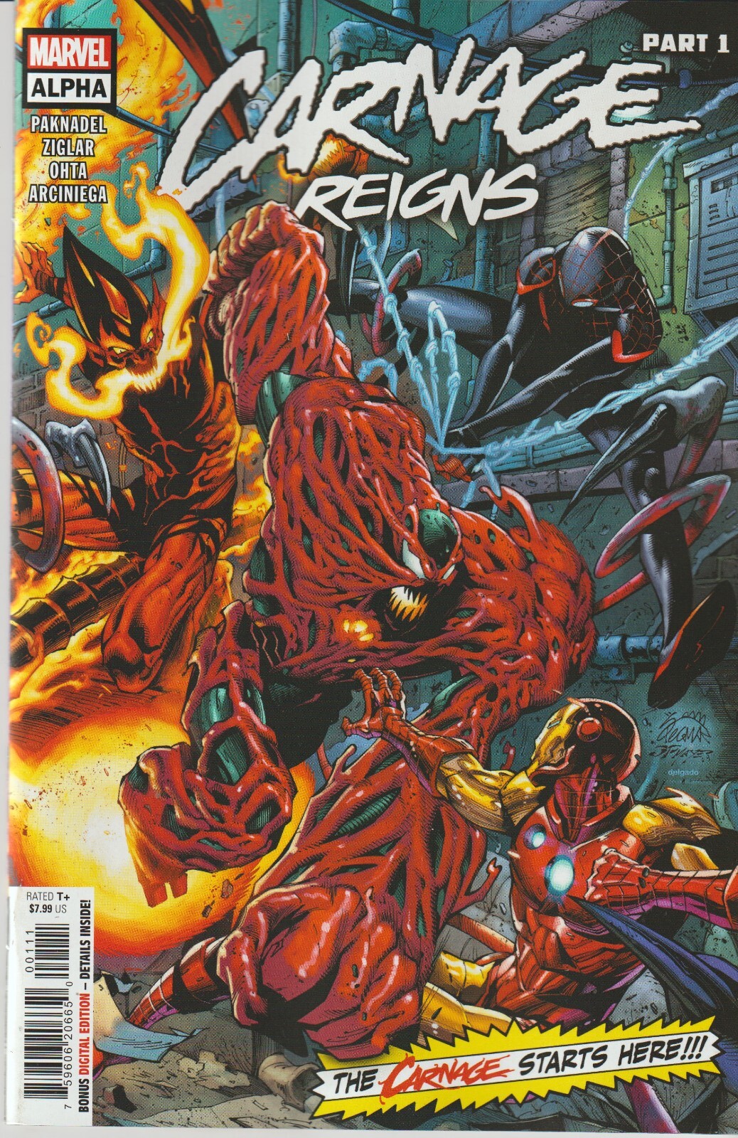 MARVEL COMICS CARNAGE REIGNS #1 JULY 2023 1ST PRINT NM
