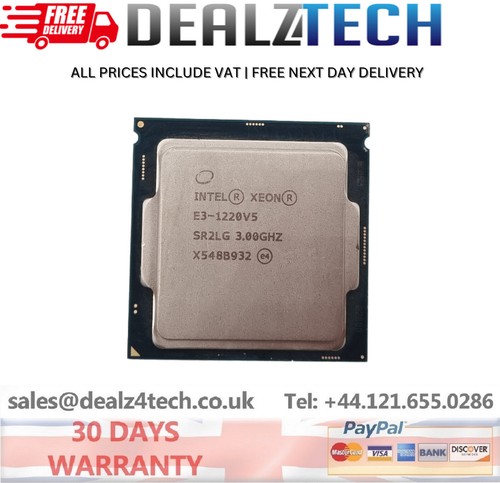 Intel Xeon E3-1220-V5 3.00Ghz 8GTs 8M 4C N 80W, W5G6G, SR2LG