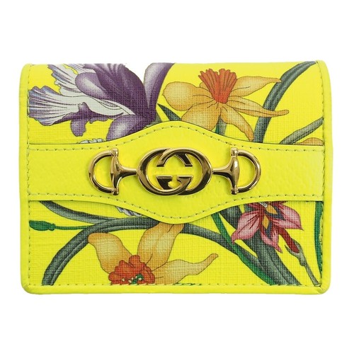 Gucci Bee Star Leather Bi-fold Wallet Black Gold 495055 | eBay