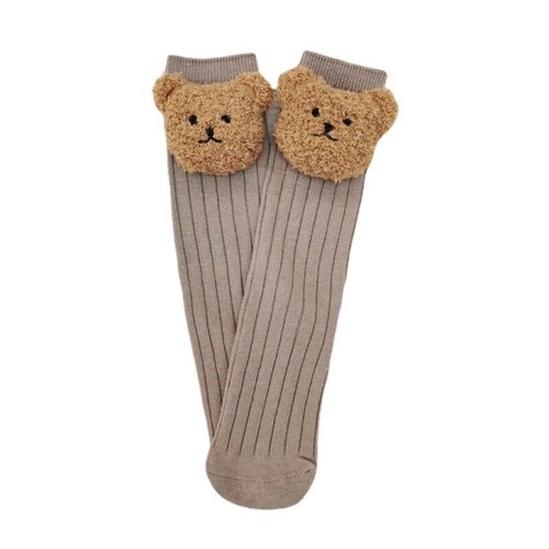 Cartoon Bear Baby Socks Over Calf Knee High Socks Breathable Cozy Autumn Socks - Picture 15 of 19