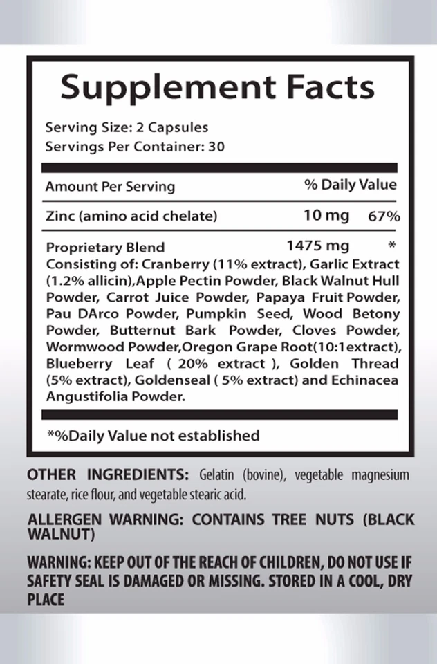 Parasite Removal - ANTI-PARASITE Complex- Kills parasites in intestinal tract-2B - Image 2 of 4