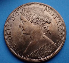 1872 Victoria Penny, Lovely Example, as shown.