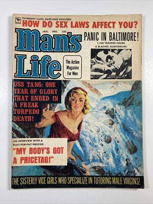 MAN'S LIFE Magazine January 1970- men adventure pulp male