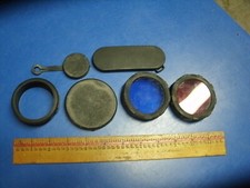 LOT OF 6 BINOCULAR EYE CUPS AND COVERS