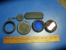 LOT OF 6 BINOCULAR EYE CUPS AND COVERS