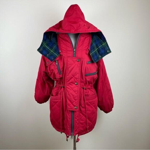 Vintage Express Athletique Solid Red Down Feather… - image 1