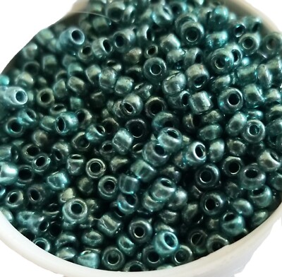 500 Count. 3 MM Aqua Green Glass Seed Beads for Jewelry Making/Maker. 