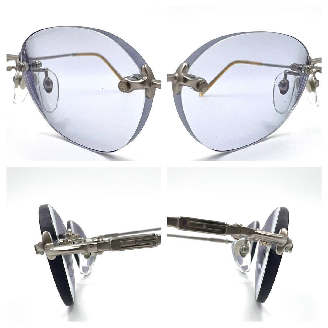GUCCI Authentic Glasses Eyewear GG-9004J silver Rimless with