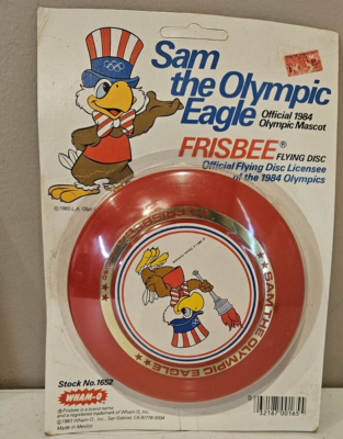 Vtg NOS 1984 Sam the OLYMPIC Eagle 1980 Mascot Wham-0 Mini Frisbee