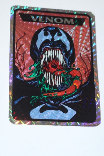 Venom 90s Marvel Masterpieces Prism Vending Sticker NM - Afbeelding 1 van 2