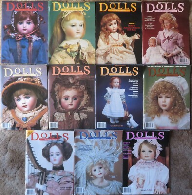 DOLLS: The Collector's Magazine - Thirteen (13) Vintage Issues from 1985-1993