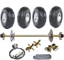 29" Go kart Rear Axle Kit Brake 6" Wheels for Trike Quad ATV Golf Cart Bike